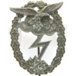 WW2 Luftwaffe Ground Assault badge. Late War zinc type with steel pin. P&P Group 1 (£14+VAT for