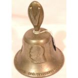 WWII Victory bell made from aluminium melted from a German aircraft destroyed during the War. P&P