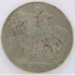 1821 silver crown of George IV. P&P Group 1 (£14+VAT for the first lot and £1+VAT for subsequent