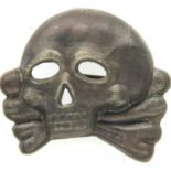 Third Reich Allgemeine SS Totenkopf jawless type Death Head skull badge. P&P Group 1 (£14+VAT for