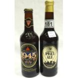 Two bottles of 1945 recipe real ale. P&P Group 2 (£18+VAT for the first lot and £3+VAT for