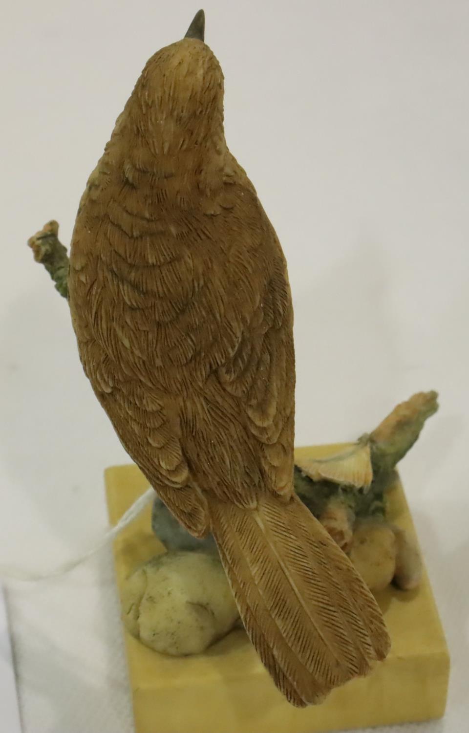 Ceramic Country Artists Broadway birds model of song thrush on branch, boxed, H: 11 cm, no cracks, - Image 3 of 4