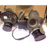 Siebe Gorman face shield gas mask with two further gas masks (3). P&P Group 3 (£25+VAT for the first