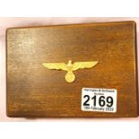 WWII German eagle on a cigarette box. P&P Group 1 (£14+VAT for the first lot and £1+VAT for