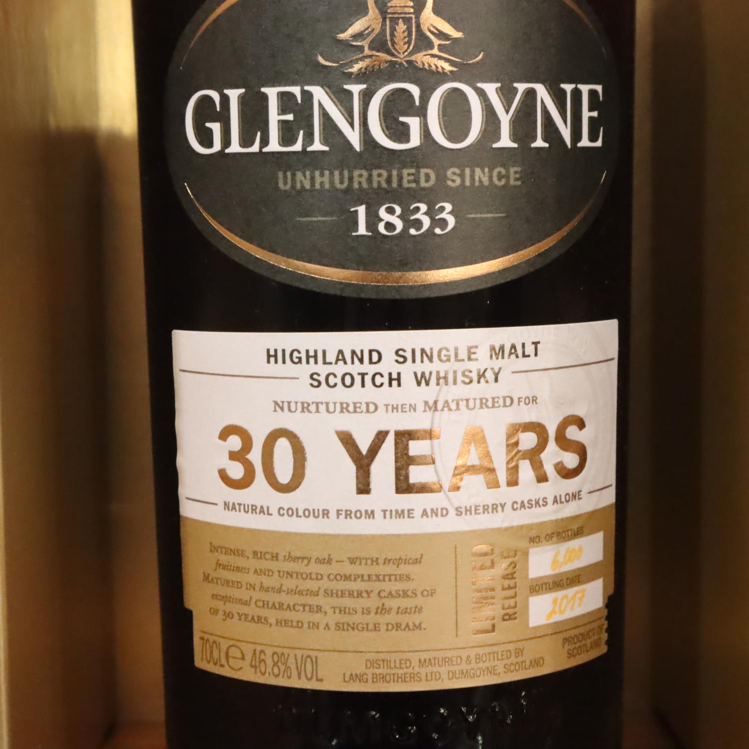 Cased 70cl bottle of Glengoyne 30 Years single malt scotch whisky, limited release, bottled 2017, - Image 4 of 9