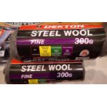 Three packs of new and sealed 300g fine steel wool. P&P Group 1 (£14+VAT for the first lot and £1+