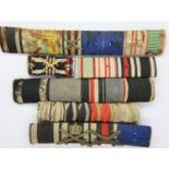 Collection of WWI German ribbon bars including an Iron Cross. P&P Group 1 (£14+VAT for the first lot