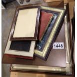 Ten mixed picture frames some with prints. Not available for in-house P&P, contact Paul O'Hea at
