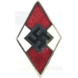 WWII Hitler Youth enamelled diamond badge, marked Ges GESCH and RZM. P&P Group 1 (£14+VAT for the