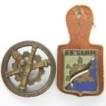 Indo China - French cap and pocket badge of the 63rd CLRM Company Legere de Reparation du