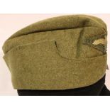 Re-enactors film prop German side cap. P&P Group 2 (£18+VAT for the first lot and £3+VAT for