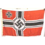 German WWII re-enactment battle flag in cotton, 150 x 90 cm. P&P Group 2 (£18+VAT for the first
