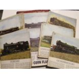 Kelloggs Steam Train cut out pictures and other railway items. P&P Group 1 (£14+VAT for the first