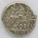 138 BC Renius silver denarius of Republic, with Biga of Goats. P&P Group 1 (£14+VAT for the first