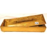 Third Reich scroll box adorned with Hermann Goerings Staff Eagle, L: 47 cm. P&P Group 3 (£25+VAT for