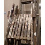 Six rung wooden step ladders. Not available for in-house P&P, contact Paul O'Hea at Mailboxes on
