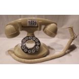 Ivory GPO Pearl corded landline phone, fitted with modern technology and compatible with all