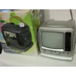 Vintage portable Nikkai black and white tv. Not available for in-house P&P, contact Paul O'Hea at