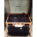 5 Deluxe Crosley Cruiser briefcase record players with DAB, mixed colours, for spares or repairs.