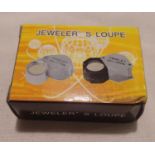 Boxed triplet 30 x 21 stainless steel loupe. P&P Group 1 (£14+VAT for the first lot and £1+VAT for