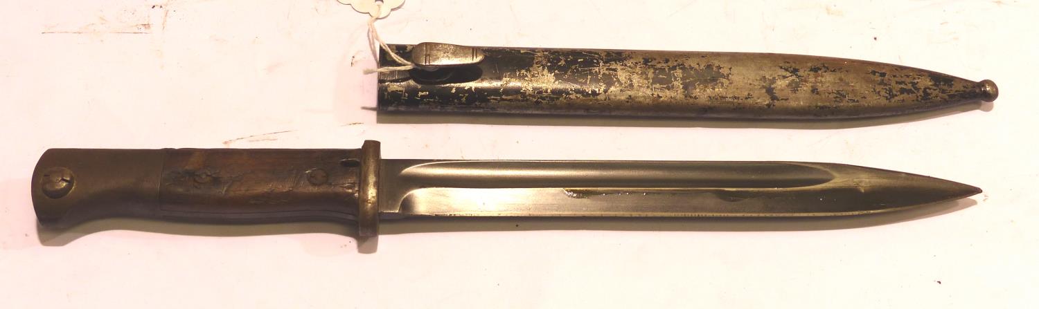 European WWII bayonet with steel scabbard. P&P Group 3 (£25+VAT for the first lot and £5+VAT for - Image 2 of 5