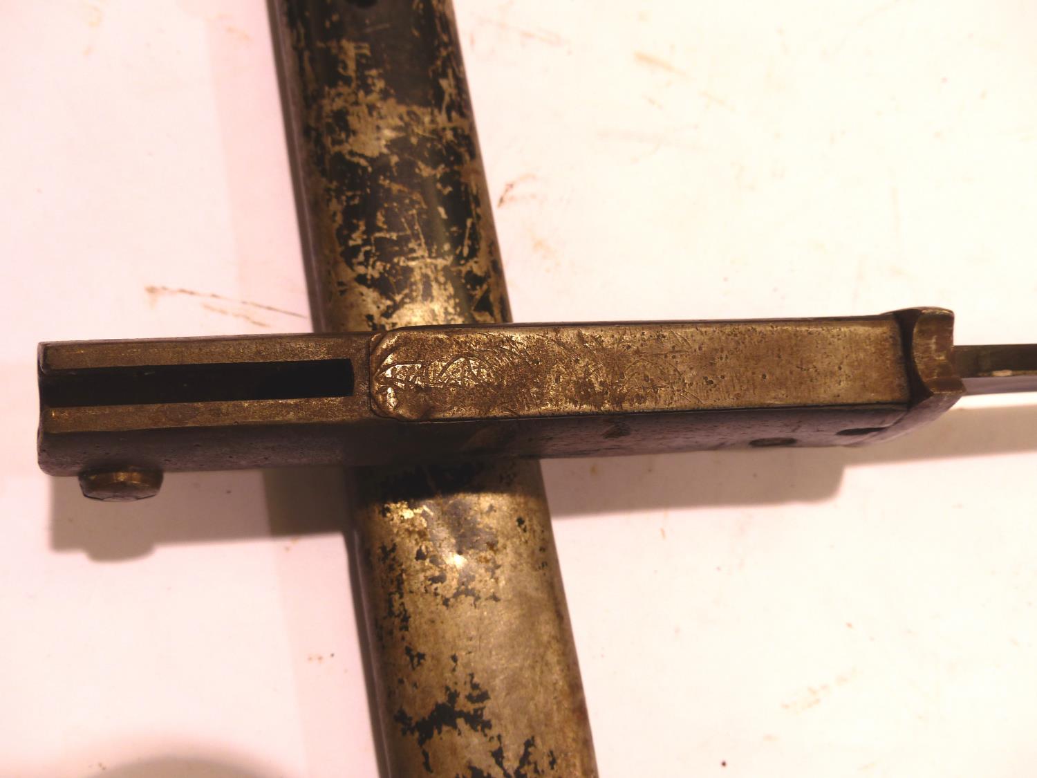 European WWII bayonet with steel scabbard. P&P Group 3 (£25+VAT for the first lot and £5+VAT for - Image 3 of 5