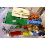 Selection of unboxed/playworn Matchbox vehicles, including king size also garage, in poor to good
