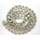 925 silver heavy neck chain, L: 46 cm, 85g. P&P Group 1 (£14+VAT for the first lot and £1+VAT for