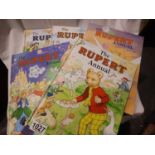 Five Rupert The Bear annuals. P&P Group 2 (£18+VAT for the first lot and £3+VAT for subsequent lots)