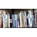 Two shelves of books on military aircraft. Not available for in-house P&P, contact Paul O'Hea at