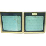 Pair of mid 20th century ring display pads with easel stands, 26 x 25 cm. P&P Group 1 (£14+VAT for