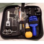 144 piece professional wristwatch repair kit with storage case. P&P Group 1 (£14+VAT for the first