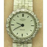 Rotary: ladies 21 jewel silver wristwatch, boxed, not working. P&P Group 1 (£14+VAT for the first