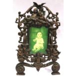 Vintage metal photograph frame with Cherub decoration, H: 37 cm. P&P Group 3 (£25+VAT for the