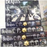 Five mixed sealed Beatles Album cover jigsaws. P&P Group 3 (£25+VAT for the first lot and £5+VAT for