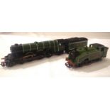 Two LNER OO scale locomotives, Flying Scotsman and 0.6.0 tank. Both fair to good condition, unboxed.