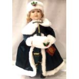 H Samuel 1999 Christmas Edition doll; 50 cm tall with certificate and box. P&P Group 1 (£14+VAT