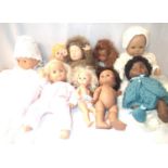 Nine assorted vintage dolls, including baby examples with various makes. P&P Group 1 (£14+VAT for
