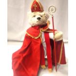 Steiff musical bear, St Nicholas, limited edition 508/1500, plays a Dutch St Nicholas tune, H: 27