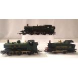 Three G.W.R OO scale locomotives, 0.4.0 tank, Pannier tank and Prairie tank. Mostly good to very