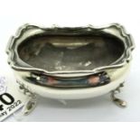 Hallmarked silver salt, Birmingham assay, L: 70 mm, 55g. P&P Group 1 (£14+VAT for the first lot