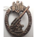 WWII German Army Flak badge replica. P&P Group 1 (£14+VAT for the first lot and £1+VAT for