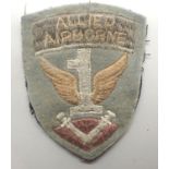 American WWII 1st Allied Airborne Division badge, heavily faded. P&P Group 1 (£14+VAT for the