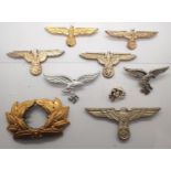 German WWII replica cap badges: Kriegsmarine, Luftwaffe and Heer. P&P Group 1 (£14+VAT for the first