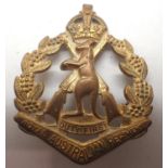 Australian WWII Royal Australian Regiment RAR cap badge. P&P Group 1 (£14+VAT for the first lot