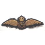 WWII New Zealand Pilots wings. P&P Group 1 (£14+VAT for the first lot and £1+VAT for subsequent