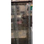 Ikea glass single door display cabinet, 43 x 37 x 163 cm H. Not available for in-house P&P,