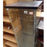 Ikea glass single door display cabinet, 43 x 37 x 163 cm H. Not available for in-house P&P,