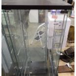Ikea glass single door display cabinet, 43 x 37 x 163 cm H. Not available for in-house P&P,