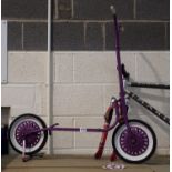 Triang purple childs scooter. Not available for in-house P&P, contact Paul O'Hea at Mailboxes on